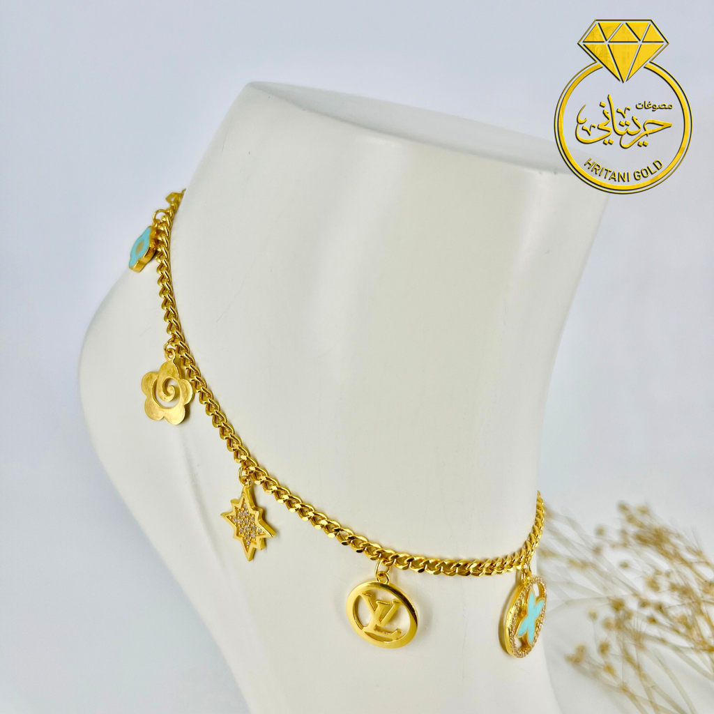 004 Gold anklet